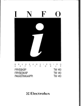 Electrolux TW410 Användarmanual