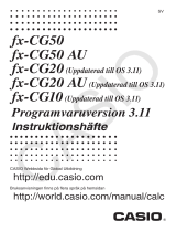 Casio fx-CG10, fx-CG20 Användarmanual