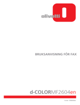 Olivetti d-Color MF2603en and d-Color MF2604en Bruksanvisning