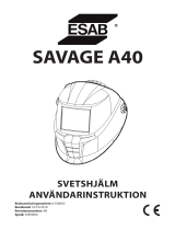 ESAB ESAB SAVAGE A40 Welding Helmet Användarmanual