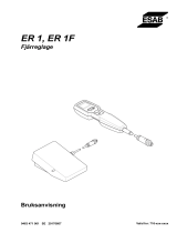 ESAB ER 1, ER 1F Användarmanual