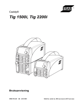 ESAB Tig 1500i, Tig 2200i, Caddy® Tig 1500i, Caddy® Tig 2200i Användarmanual