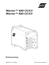 ESAB Warrior™ 400i cc/cv, Warrior™ 500i cc/cv Användarmanual
