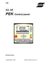 ESAB A2, A6 PEK Control Panel Användarmanual