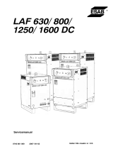 ESAB LAF 630/ LAF 800 / LAF 1250/ LAF 1600 Användarmanual