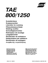 ESAB TAE 800 / TAE 1250 Användarmanual