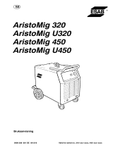 ESAB Aristo®Mig 320, Aristo®Mig 450 Aristo®Mig U320, Aristo®Mig U450 Användarmanual