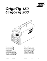 ESAB Origo™Tig 150, Origo™Tig 200 Användarmanual