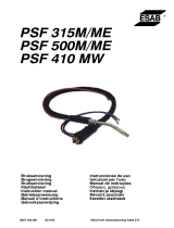 ESAB PSF 315M/ME, PSF 500M/ME, PSF 410 MW Användarmanual