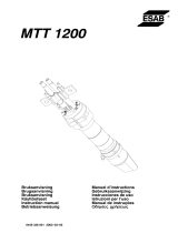 ESAB MTT 1200 Användarmanual