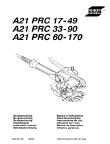 ESAB PRC 60-170 - A21 PRC 17-49 Användarmanual