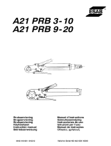 ESAB PRB 3-10, A21 PRB 9-20 - A21 PRB 3-10, A21 PRB 9-20 Användarmanual