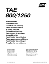 ESAB TAE 800 / TAE 1250 Användarmanual