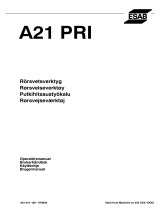 ESAB PRI A21 PRI Användarmanual