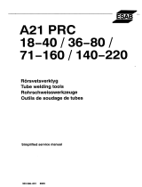 ESAB A21 PRC 71-160 Användarmanual