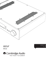 Cambridge Audio Azur 851E Användarmanual