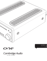 Cambridge Audio One (CDRX30) Användarmanual