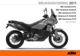 KTM 990 Adventure EU blue 2011 Bruksanvisning