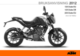 KTM 125 Duke DE 2012 Bruksanvisning