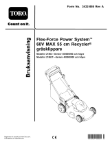 Toro Flex-Force Power System 60V MAX 55cm Recycler Lawn Mower Användarmanual