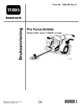 Toro Pro Force Debris Blower Användarmanual