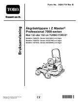 Toro Z Master Professional 7000 Series Riding Mower, With 52in TURBO FORCE Rear Discharge Mower Användarmanual