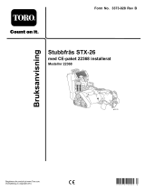 Toro CE Kit, STX-26 Stump Grinder Användarmanual