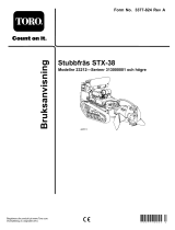 Toro STX-38 Stump Grinder Användarmanual