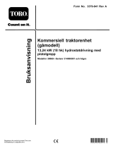 Toro Commercial Walk-Behind Traction Unit, 18HP Pistol-Grip Hydro Drive Användarmanual