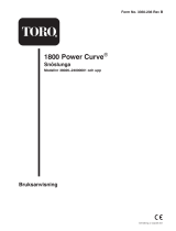 Toro 1800 Power Curve Snowthrower Användarmanual