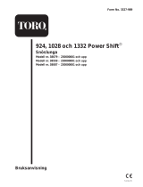 Toro 1028 Power Shift Snowthrower Användarmanual