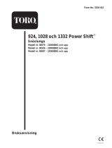 Toro 924 Power Shift Snowthrower Användarmanual