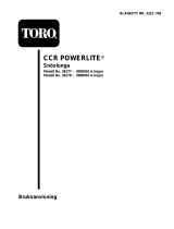 Toro CCR Powerlite Snowthrower Användarmanual