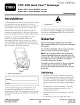 Toro CCR 6053 Quick Clear Snowthrower Användarmanual