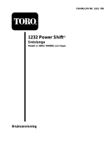 Toro 1232 Power Shift Snowthrower Användarmanual