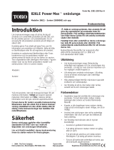 Toro Power Max 826 LE Snowthrower Användarmanual