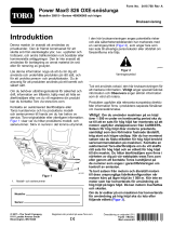 Toro Power Max 826 OXE Snowthrower Användarmanual