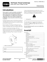 Toro 722 E Power Throw Snowthrower Användarmanual