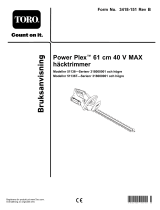 Toro PowerPlex 61cm 40V MAX Hedge Trimmer Användarmanual
