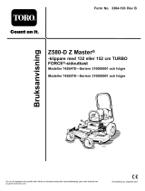 Toro Z580-D Z Master, With 152cm TURBO FORCE Side Discharge Mower Användarmanual