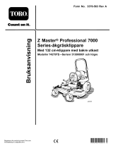 Toro Z Master Professional 7000 Series Riding Mower, With 52in TURBO FORCE Rear Discharge Mower Användarmanual