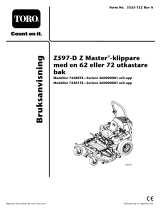 Toro Z597-D Z Master, With 72 Rear Discharge Mower Användarmanual