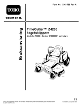 Toro TimeCutter Z4200 Riding Mower Användarmanual