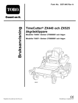 Toro TimeCutter ZX525 Riding Mower Användarmanual