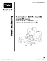 Toro TimeCutter Z380 Riding Mower Användarmanual