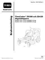 Toro TimeCutter ZD420 Riding Mower Användarmanual