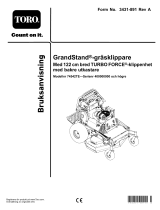 Toro GrandStand Mower, With 122cm Rear Discharge TURBO FORCE Cutting Unit Användarmanual