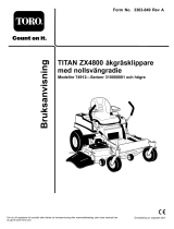 Toro TITAN ZX4800 Zero-Turn-Radius Riding Mower Användarmanual