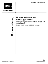 Toro 42in and 50in Twin Bagger, TimeCutter Z4000 and Z5000 Series Riding Mower Användarmanual