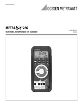 Gossen MetraWatt CP28 Calibrator Pack Bruksanvisningar